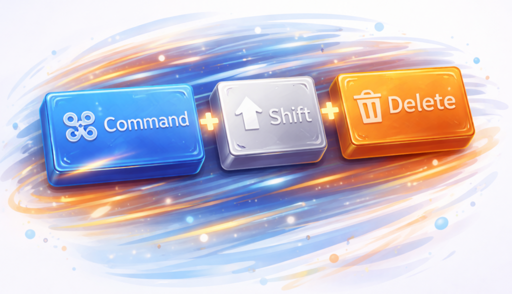 Command+Shift+Delete