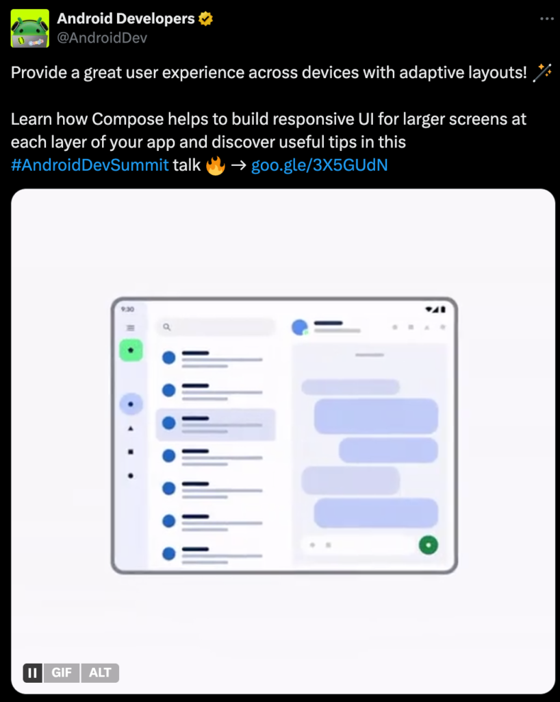 Learn how Compose helps to build responsive UI for larger screens at each layer of your app and discover useful tips in this 